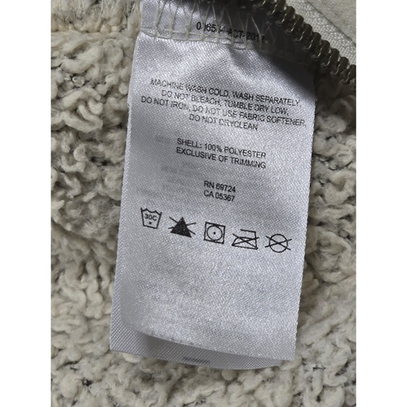 Columbia Women's Ivory White Sherpa Full Zip Fleece‎ Jacket Size X-Large - Picture 6 of 7